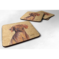 "Caroline's Treasures SC9132FC Vizsla Foam Coasters (Set of 4), 3.5"" H x 3.5"" W, Multicolor"