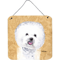 "Caroline's Treasures SC9135DS66 Bichon Frise Aluminum Metal Wall or Door Hanging Prints, 6 x 6"", Multicolor"