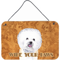 "Caroline's Treasures Bichon Frise Aluminum Metal Wall or Door Hanging Prints, 8 x 12"""