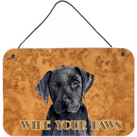 "Caroline's Treasures SC9136DS812 Labrador Aluminum Metal Wall or Door Hanging Prints, 8 x 12"""