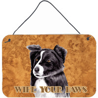 "Caroline's Treasures Border Collie Aluminum Metal Wall or Door Hanging Prints, 8 x 12"""