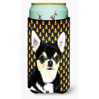 Chihuahua Candy Corn Halloween Portrait  Tall Boy Beverage Insulator Beverage Insulator Hugger