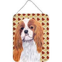 "Caroline's Treasures SC9232DS1216 Cavalier Spaniel Fall Leaves Portrait Wall or Door Hanging Prints, 16"" x 12"", Multicolor"