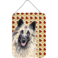"Caroline's Treasures Belgian Tervuren Fall Leaves Portrait Wall or Door Hanging Prints, 16"" x 12"", Multicolor"