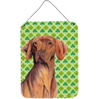 "Caroline's Treasures Vizsla St. Patrick's Day Shamrock Portrait Wall or Door Hanging Prints, 16"" x 12"", Multicolor"