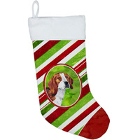 "Caroline's Treasures Beagle Candy Cane Holiday Christmas Stocking, 11 x 18"", Multicolor"