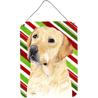 "Caroline's Treasures SC9336DS1216 Labrador Holiday Christmas Aluminium Metal Wall or Door Hanging Prints, 16"" x 12"", Multicolor"