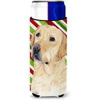 Labrador Candy Cane Holiday Christmas Ultra Beverage Insulators for slim cans SC9336MUK