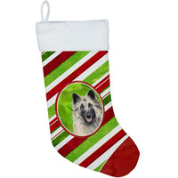 "Caroline's Treasures Belgian Tervuren Candy Cane Holiday Christmas Stocking, 11 x 18"", Multicolor"