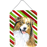 "Caroline's Treasures Australian Shepherd Holiday Christmas Wall or Door Hanging Prints, 16"" x 12"", Multicolor"