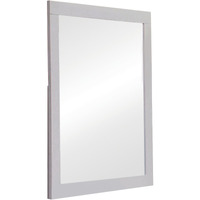 Wooden Frame Mirror with Mounting Hardware, White