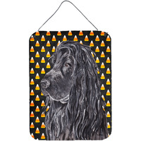 "Caroline's Treasures English Cocker Spaniel Halloween Candy Corn Wall or Door Hanging Prints, 16"" x 12"""