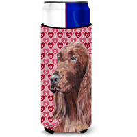 Irish Setter Valentine's Love Ultra Beverage Insulators for slim cans