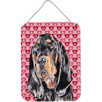 "Caroline's Treasures Coonhound Valentine's Love Aluminium Metal Wall or Door Hanging Prints, 16"" x 12"""