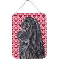 "Caroline's Treasures English Cocker Spaniel Valentine's Love Wall or Door Hanging Prints, 16"" x 12"""