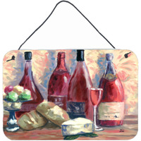 "Caroline's Treasures Wine and Cheese by David Smith Wall or Door Hanging Prints SDSM0127DS812, 8HX12W, Multicolor"