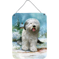"Caroline's Treasures Old English Sheepdog by Don Squires Wall or Door Hanging Prints SDSQ0304DS1216, 16HX12W, Multicolor"