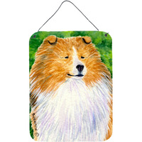 "Caroline's Treasures SS1003DS1216 Sheltie Aluminium Metal Wall or Door Hanging Prints, 16"" x 12"", Multicolor"