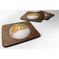 "Caroline's Treasures SS1003FC Collie Foam Coasters (Set of 4), 3.5"" H x 3.5"" W, Multicolor"