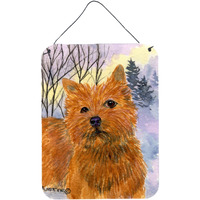 "Caroline's Treasures SS1012DS1216 Norwich Terrier Aluminium Metal Wall or Door Hanging Prints, 16"" x 12"", Multicolor"
