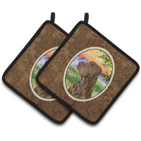 "Caroline's Treasures Field Spaniel Pair of Pot Holders SS1017PTHD, 7.5HX7.5W, Multicolor"
