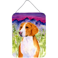 "Caroline's Treasures Drever Aluminium Metal Wall or Door Hanging Prints, 16"" x 12"", Multicolor"