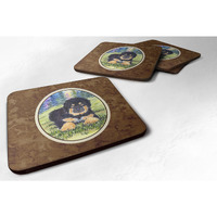 "Caroline's Treasures SS1037FC Tibetan Mastiff Foam Coasters (Set of 4), 3.5"" H x 3.5"" W, Multicolor"