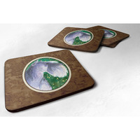 "Caroline's Treasures SS1052FC Schnauzer Foam Coasters (Set of 4), 3.5"" H x 3.5"" W, Multicolor"