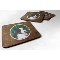 "Caroline's Treasures SS1053FC Border Collie Foam Coasters (Set of 4), 3.5"" H x 3.5"" W, Multicolor"