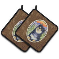"Caroline's Treasures Finnish Lapphund Pair of Pot Holders SS1057PTHD, 7.5HX7.5W, Multicolor"