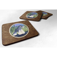 "Caroline's Treasures SS1061FC Schnauzer Foam Coasters (Set of 4), 3.5"" H x 3.5"" W, Multicolor"