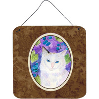 "Caroline's Treasures SS1065DS66 Cat Aluminum Metal Wall or Door Hanging Prints, 6 x 6"", Multicolor"
