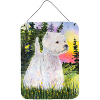 "Caroline's Treasures SS1067DS1216 Westie Aluminium Metal Wall or Door Hanging Prints, 16"" x 12"", Multicolor"
