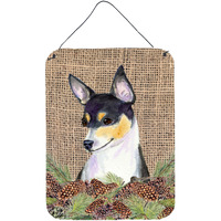 "Caroline's Treasures SS4064DS1216 Fox Terrier Aluminium Metal Wall or Door Hanging Prints, 16"" x 12"", Multicolor"