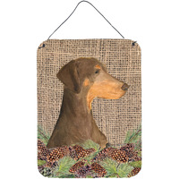 "Caroline's Treasures SS4070DS1216 Doberman Aluminium Metal Wall or Door Hanging Prints, 16"" x 12"", Multicolor"