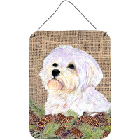 "Caroline's Treasures SS4072DS1216 Maltese Aluminium Metal Wall or Door Hanging Prints, 16"" x 12"", Multicolor"