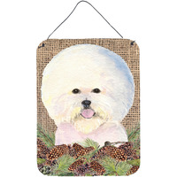 "Caroline's Treasures SS4106DS1216 Bichon Frise Aluminium Metal Wall or Door Hanging Prints, 16"" x 12"", Multicolor"