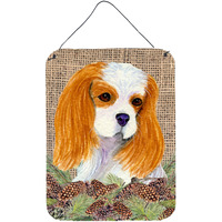 "Caroline's Treasures SS4107DS1216 Cavalier Spaniel Aluminium Metal Wall or Door Hanging Prints, 16"" x 12"", Multicolor"