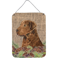 "Caroline's Treasures SS4108DS1216 Curly Coated Retriever Aluminium Metal Wall or Door Hanging Prints, 16"" x 12"", Multicolor"