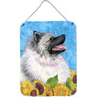 "Caroline's Treasures SS4122DS1216 Keeshond Aluminium Metal Wall or Door Hanging Prints, 16"" x 12"", Multicolor"