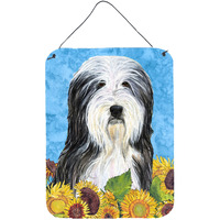 "Caroline's Treasures SS4130DS1216 Bearded Collie Aluminium Metal Wall or Door Hanging Prints, 16"" x 12"", Multicolor"