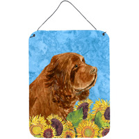 "Caroline's Treasures SS4143DS1216 Sussex Spaniel Aluminium Metal Wall or Door Hanging Prints, 16"" x 12"", Multicolor"