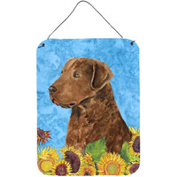 "Caroline's Treasures SS4165DS1216 Curly Coated Retriever Aluminium Metal Wall or Door Hanging Prints, 16"" x 12"", Multicolor"