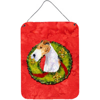 "Caroline's Treasures SS4168DS1216 Fox Terrier Aluminium Metal Wall or Door Hanging Prints, 16"" x 12"", Multicolor"