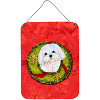"Caroline's Treasures SS4172DS1216 Maltese Aluminium Metal Wall or Door Hanging Prints, 16"" x 12"", Multicolor"