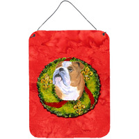 "Caroline's Treasures SS4181DS1216 Bulldog English Aluminium Metal Wall or Door Hanging Prints, 16"" x 12"", Multicolor"