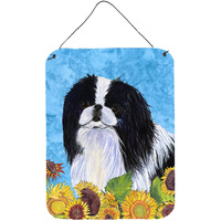 "Caroline's Treasures SS4236DS1216 Japanese Chin Aluminium Metal Wall or Door Hanging Prints, 16"" x 12"", Multicolor"