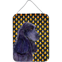 "Caroline's Treasures SS4264DS1216 Cocker Spaniel Candy Corn Halloween Portrait Wall or Door Hanging Prints, 16"" x 12"", Multicolor"