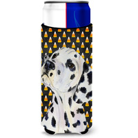 Dalmatian Candy Corn Halloween Portrait Ultra Beverage Insulators for slim cans SS4286MUK