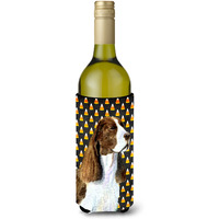 Springer Spaniel   Halloween Portrait Wine Bottle Beverage Insulator Beverage Insulator Hugger SS4306LITERK